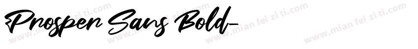 Prosper Sans Bold字体转换